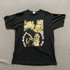 Vintage Faith Hill Rap Tee Shirt Mens Large Tim McGraw WCW Tag 90s Rare Black
