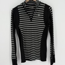Ariat Tek Cold Series Striped Black 1/4 Zip Pullover Women  s Size Small