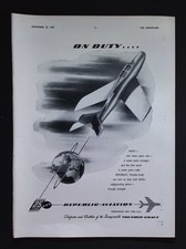 Original 1957 Advert Republic Aviation Thunder-Craft NATO Duty Jet