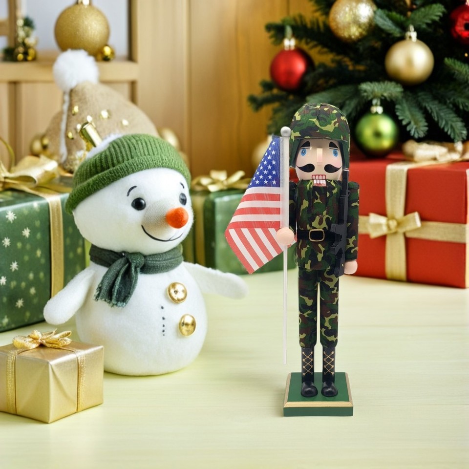 Partiotic Table Patriotic Wooden Nutcracker Figure for Desktop Table Decor and Holiday ...