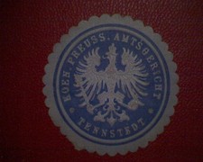 Znaczek pieczęci Koen. Prusy. Sąd Rejonowy Tennstedt