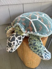 Large Plush Sea Turtle Green Tortoise Stuffed Animal Pillow