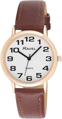 R0105 Unisex Armbanduhr Mit Großen Ziffern, Analog, Quarz