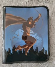 Vintage Y2k Batman Begins 3 Ring Binder Zipper Padded Vinyl 2005 Animations