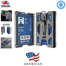 T4 Badge Holder/Wallet - Durable Polycarbonate ID/Credit Holder with Metal Cl...