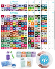 Label Stickers 2 Set for Diamond Art Storage Kits, 489 Colours Matched