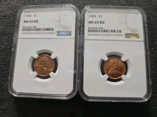 1955-D  1C MS65 RED Lincoln Wheat Cent