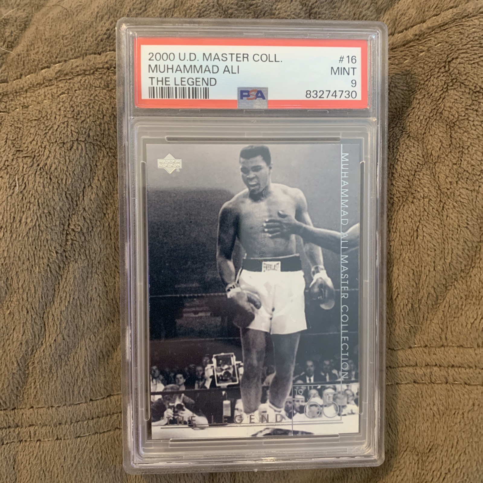 2000 UPPER DECK MASTER COLLECTION ALI 8 MUHAMMAD ALI THE LEGEND Psa 9 /250 view 3