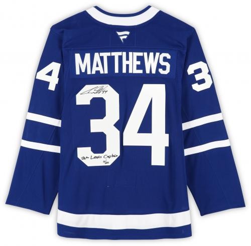 Auston Matthews Maple Leafs Signed Blue Fanatics Premium Jersey w/Insc - LE 25 - Picture 3 of 5