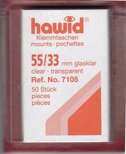 50 Hawid Stamp Clear Mounts 55x33mm For Modern Commemoratives / Single Postage