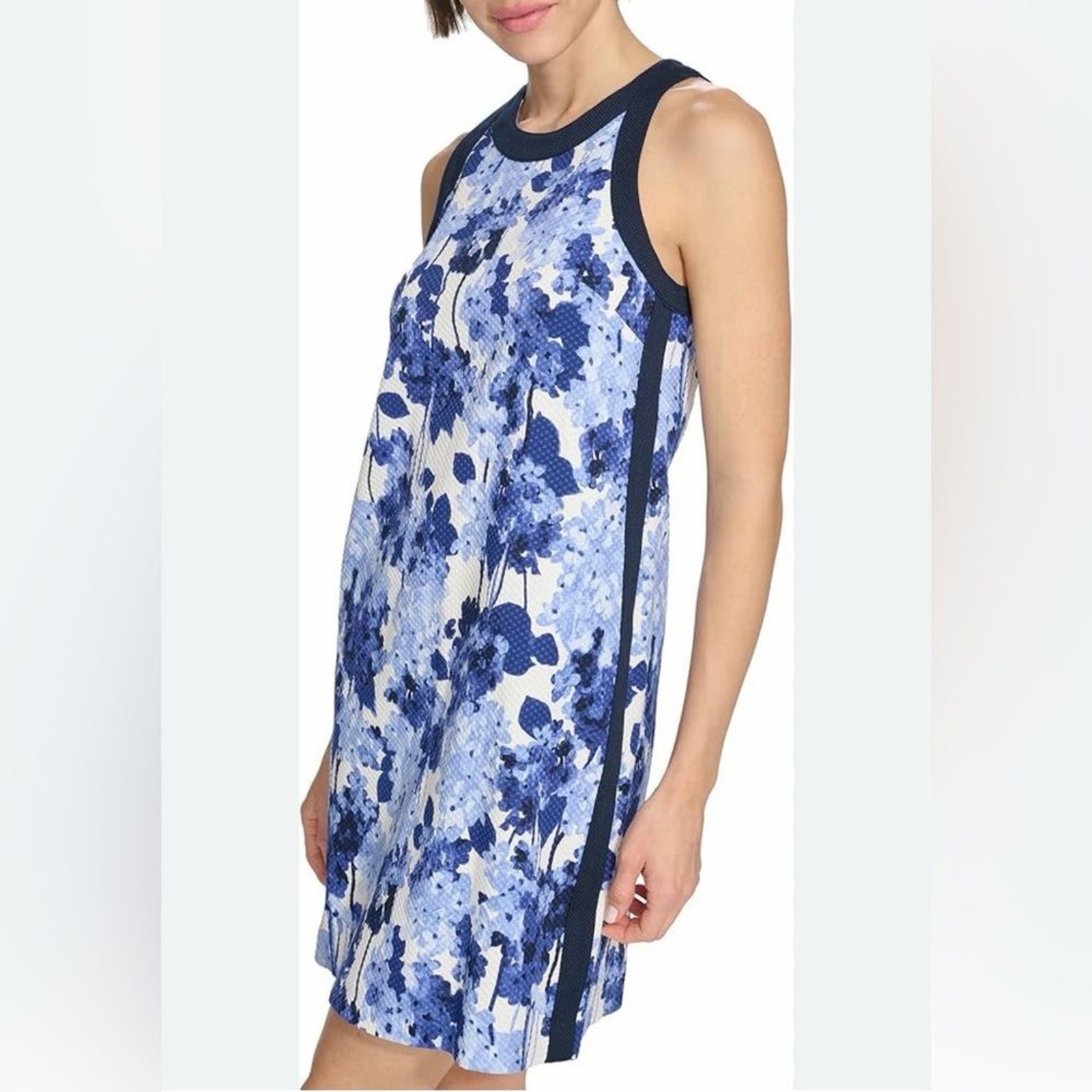 Tommy Hilfiger Blue and White Floral Dress Size 14
