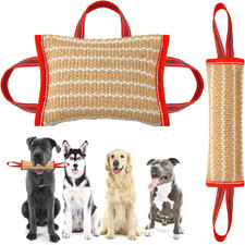 2 Pcs Dog Bite Pillow Tug Toy with Strong Handles Dog Tug