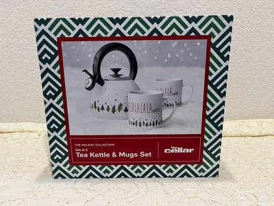 The Cellar Holiday Tea Kettle Mugs Set 3 Macy's La La Latte Christmas New Box