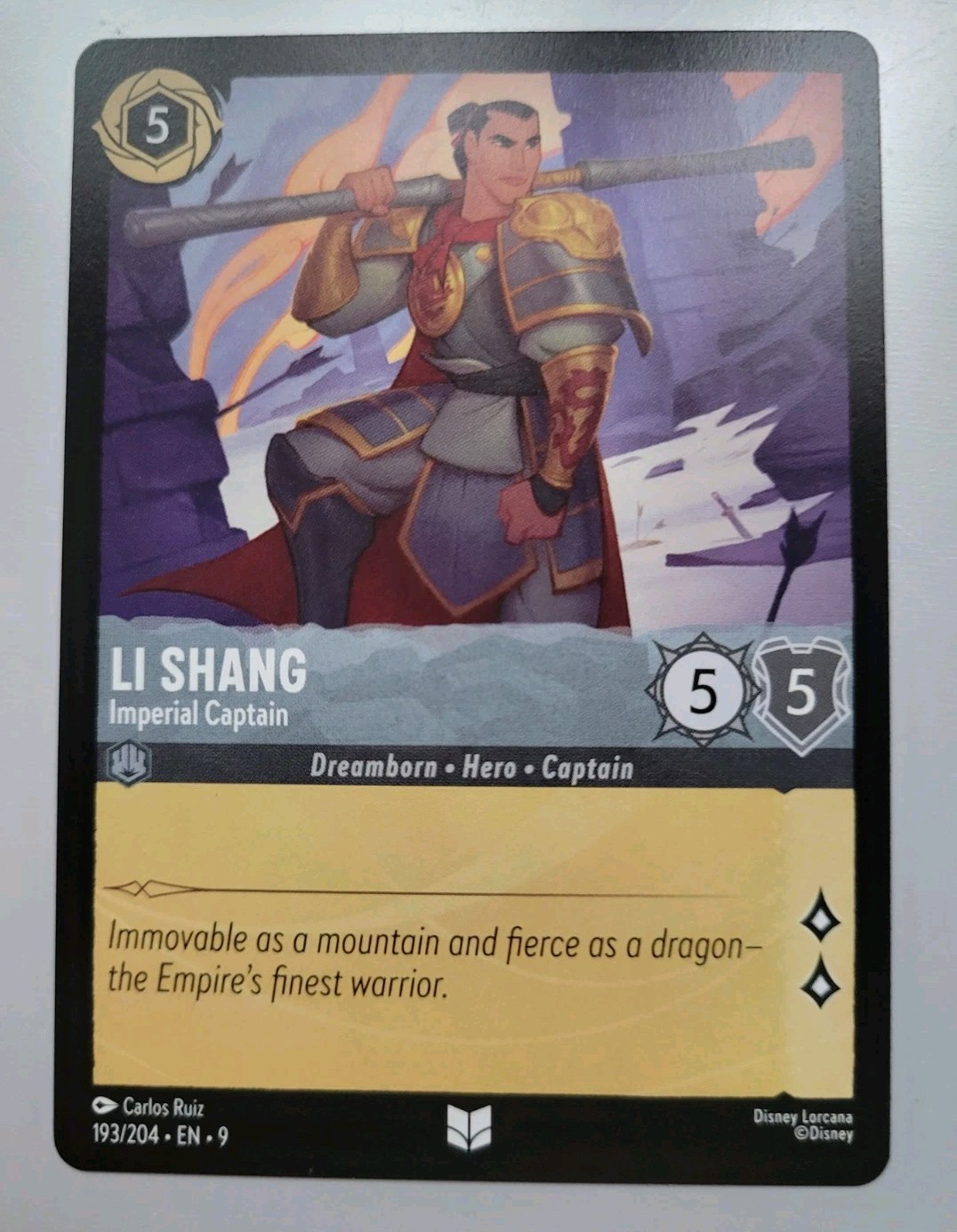 Disney Lorcana TCG - Fabled: Li Shang (193/204) - Uncommon - Near Mint