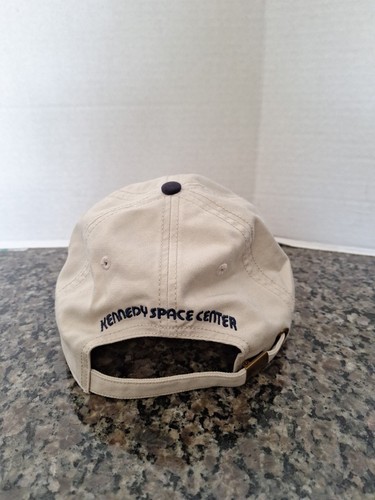 NASA Kennedy Space Center White Hat Cap w RWB Logo Strap Buckle - Picture 3 of 4