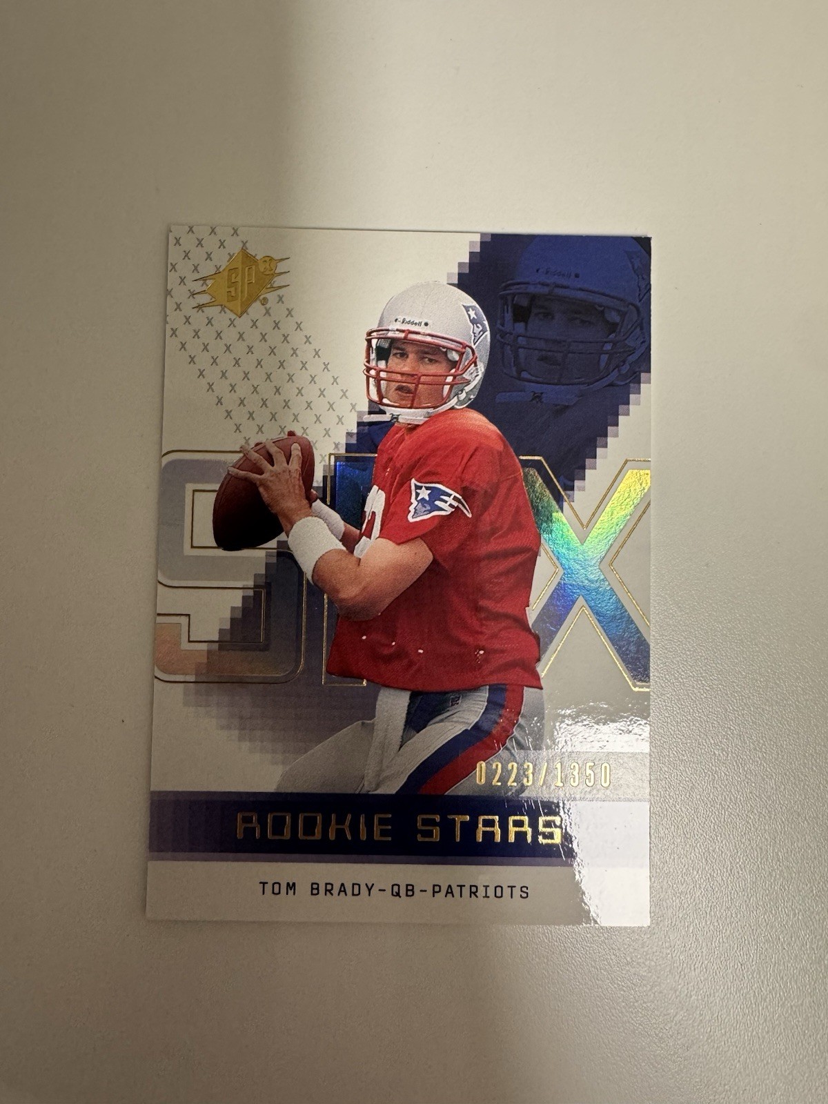 2000 Tom Brady Upper Deck SPX Rookie Stars Card #130 /1350 (RC)