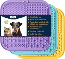 3PCS Lick Mat for Dogs and Cats, Licking Mat with Suction Cups for Anxiety Relie