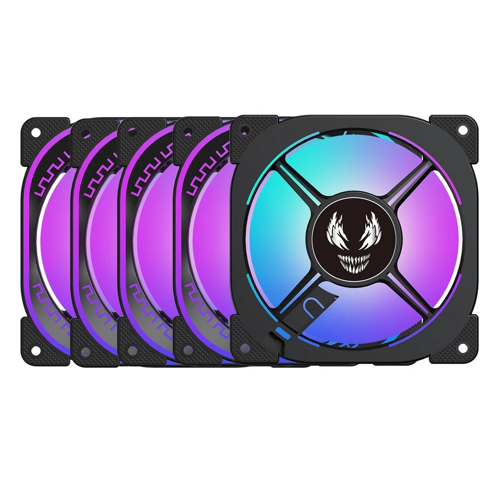 Symbiote Flux-B PC Case Cooling ARGB Fans X3-X10 120mm Cooling Kit + RGB Remote - Image 3 of 4