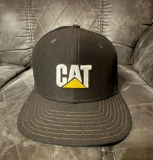 Vintage CAT Hat Snapback Cap Caterpillar Black Tonkin OSFA Made In USA