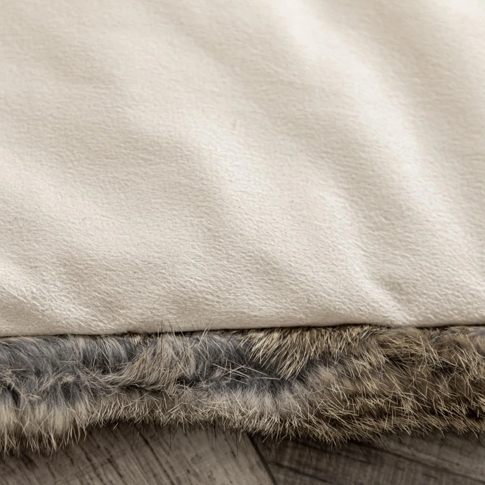 Manta de piel para sofá manta de piel de conejo amarillo borrosa esponjosa... Foto 4 de 4