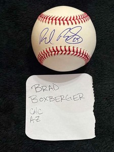 Brad Boxberger (signed/autograph) Rawlings Official MLB Baseball-DBacks Brewers