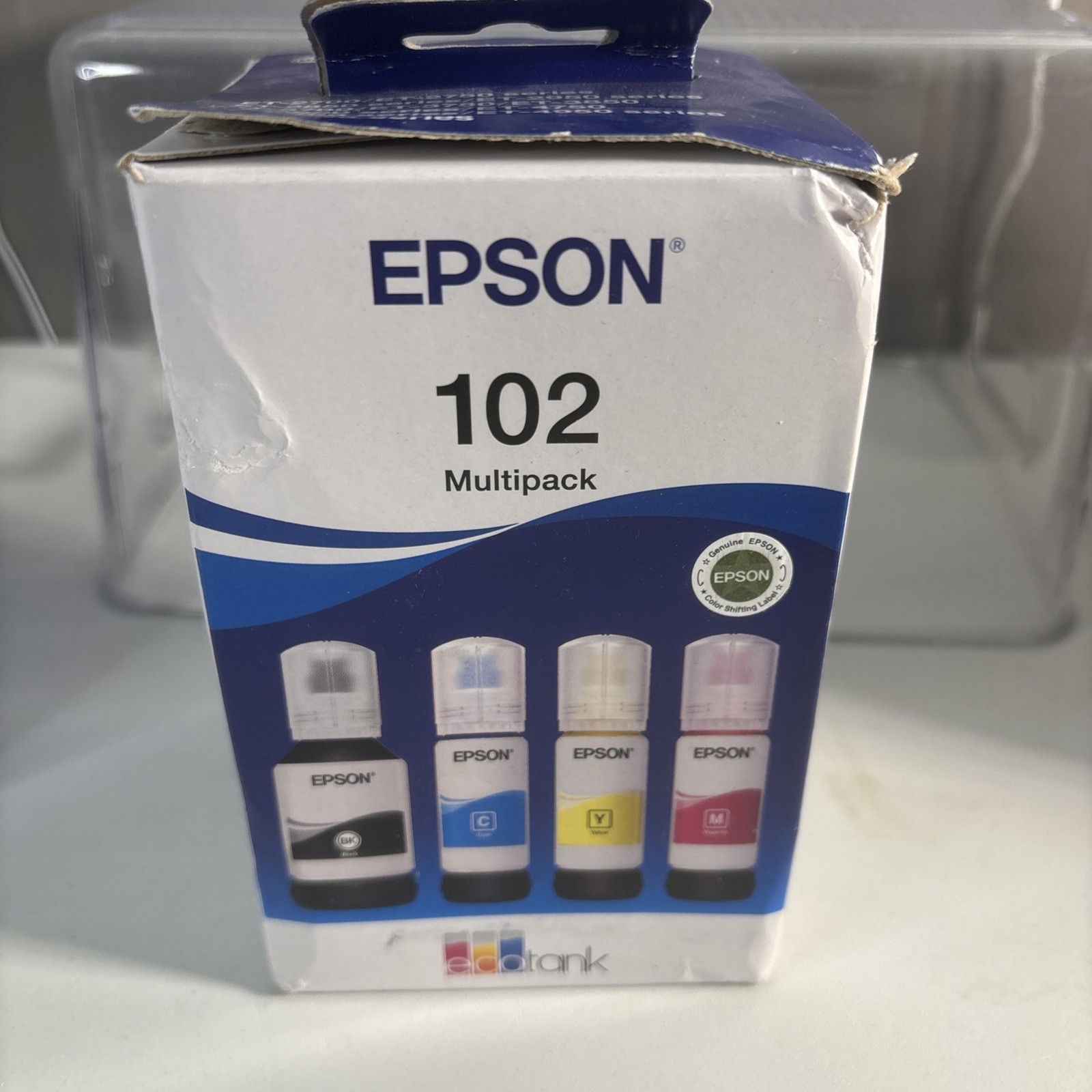 Epson 102 Genuine Ink Set for EcoTank ET-2750, ET-2700, ET-2710, ET-3700 Printer