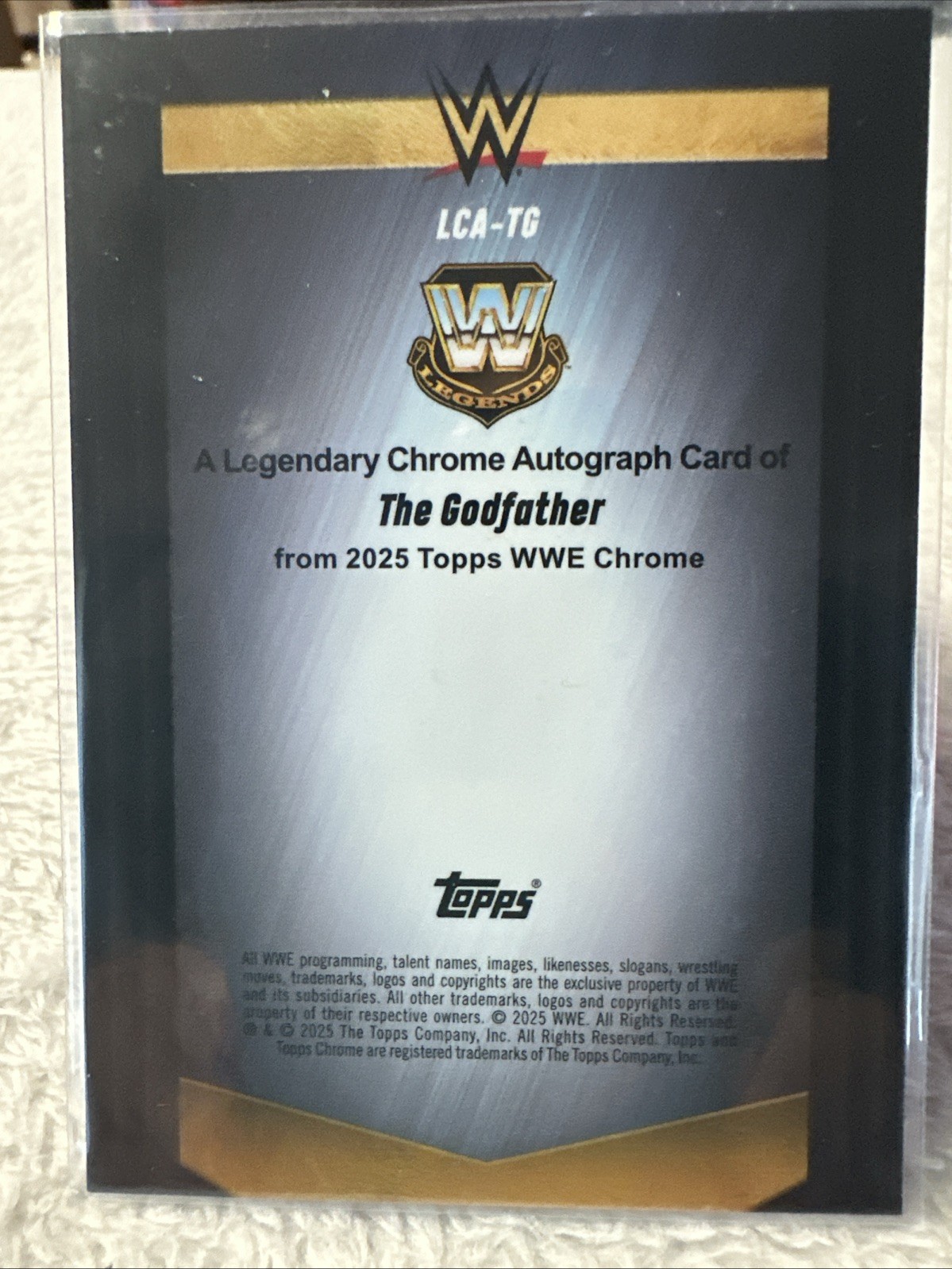 2025 Topps Chrome WWE The Godfather Legendary Auto /150 Autograph #LCA-TG view 2