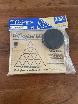 Vtg 1976 Venture Mfg THE ORIGINAL IQ TESTER Peg Game DELUXE Ed Brain Teaser USA