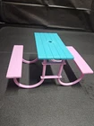 Vintage Barbie 1989 Picnic Table Pink, Blue BARBIE DOLL Picnic Table ARCO