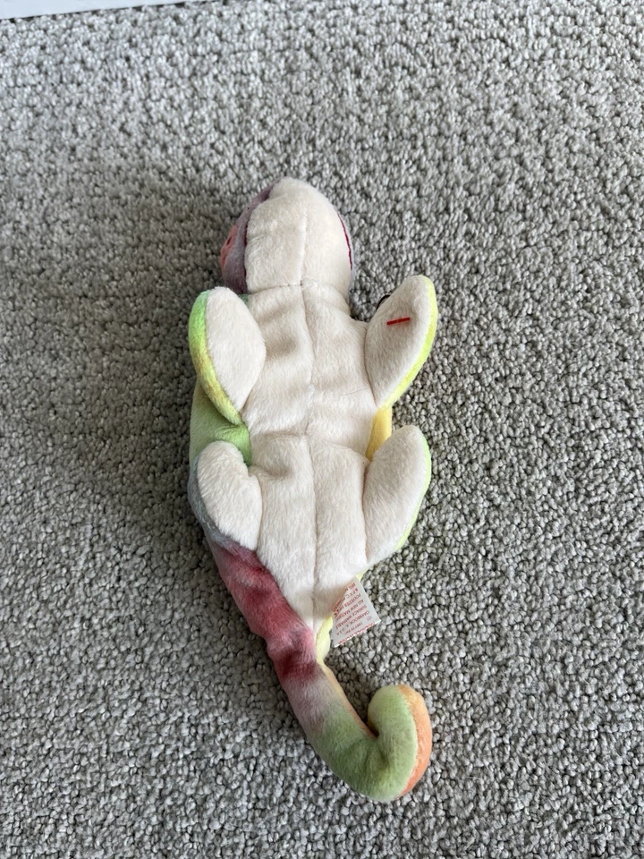 Ty Beanie Baby 9 inch Rainbow The Iguana Chameleon Toy - Image 2 of 4