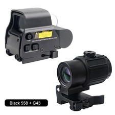 Hunting 20mm Rail Mount 558 Holographic Red Green Dot Sight  G43 3x Mag. Scope