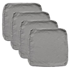 Grey Waterproof 24x24x4 Outdoor Patio Seat Cushion Covers Set Of 4 With Zipper
