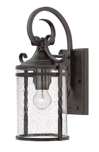 Casa 1-Light Outdoor Light In Olde Black With Clear Seedy Glass - Picture 1 of 2