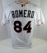 2015 Miami Marlins Avery Romero #84 Game Used White Jersey 46 DP15330