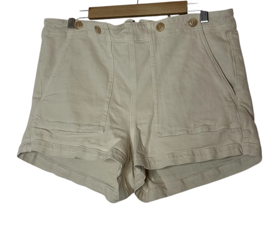 Pantalones Cortos Jean Anthropologie Pilcro Mujer’s Talla 32 Beige Playa Vacaciones Verano Foto 2 de 4