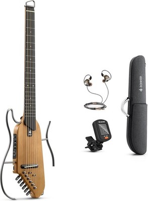 Donner HUSH-I EC1781 Reisegitarre headless Akustik-Elektro Mahagoni 20 Bünde