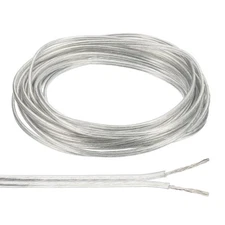 25Ft 18/2 PVC Covered Wire, SPT-1 UL Listed Copper Electronic Wire, Clear