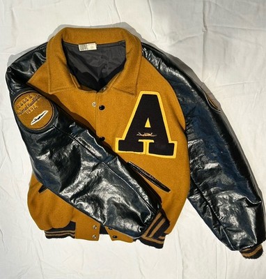 Vintage Howe Amarillo High School Letterman s VARSITY BLACK AND Gold Men s 44