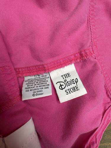 Vintage Disney The Little Mermaid Ariel And Flounder Pink Overalls Size 7/8 - Picture 12 of 16