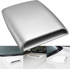 Universal Car Decorative Air Flow Intake Hood Scoop Vent Turbo Bonnet Gray