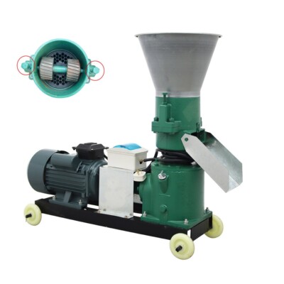 Multipurpose 220V Feed Pellet Mill Machine W/8MM Plate 2-Heads Roller Granulator