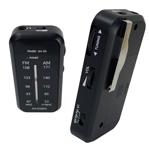Pocket Radio with Back Clip Portable Battery Operated Radio for Walking Jogging - Picture 6 of 12