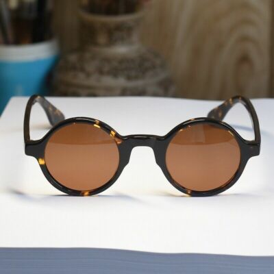 Round polarized sunglasses johnny depp round tortoise glasses - Main Image