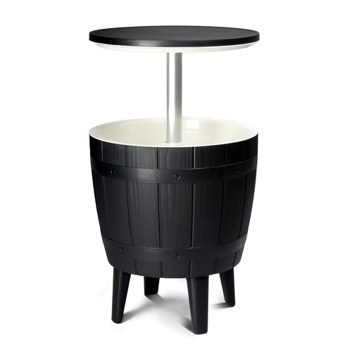 Height Adjustable Outdoor Cooler Table with 10 Gallon Ice Storage All Weather