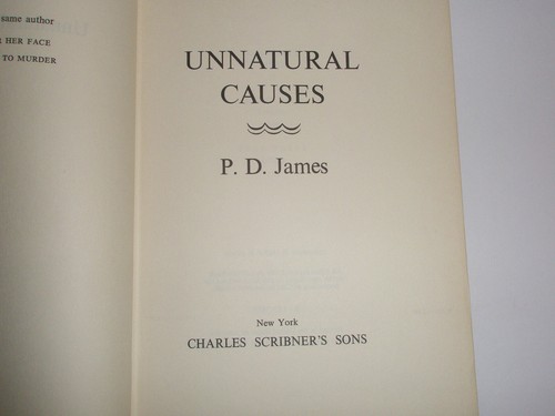 Unnatural Causes P.D. James HC DJ 1967 1st Print Review Copy - Picture 10 of 11