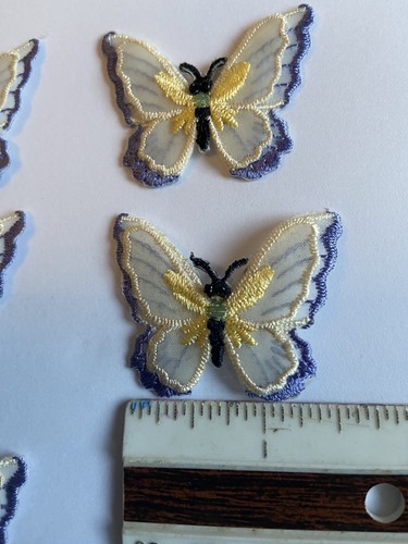 Butterfly fabric/embroidered iron on patches lot of 9. Great for projects. - 第 4/6 張圖片