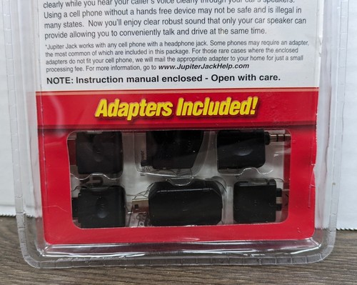 Jupiter Jack Cellular Cellphone Hands Free Car Speakerphone Converter 6 Adapters - 第 3/3 張圖片