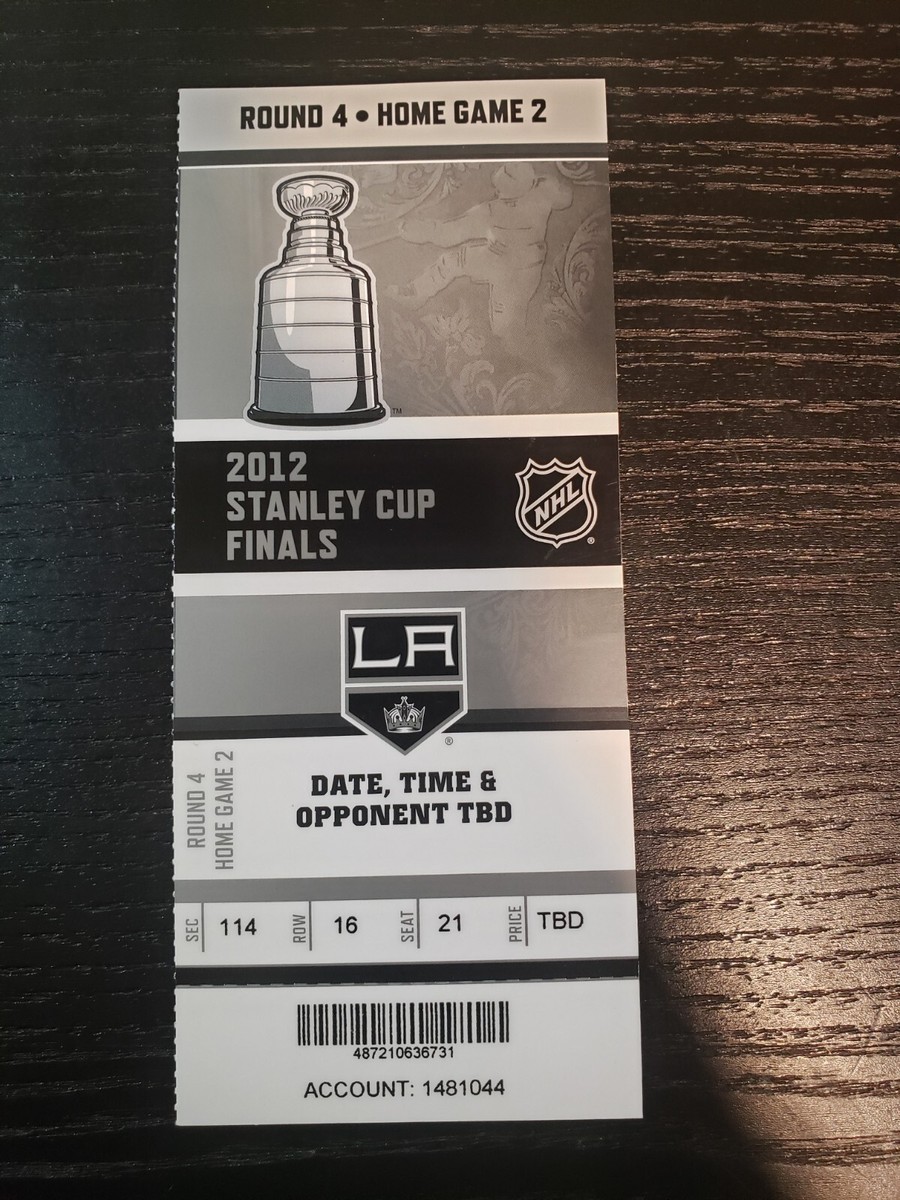 Game #4, 2012 STANLEY CUP DEVILS LA KINGS FULL TICKET, Brodeur Win