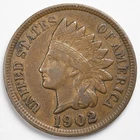 1902 Indian Head Penny Cent Extremely Fine (XF)
