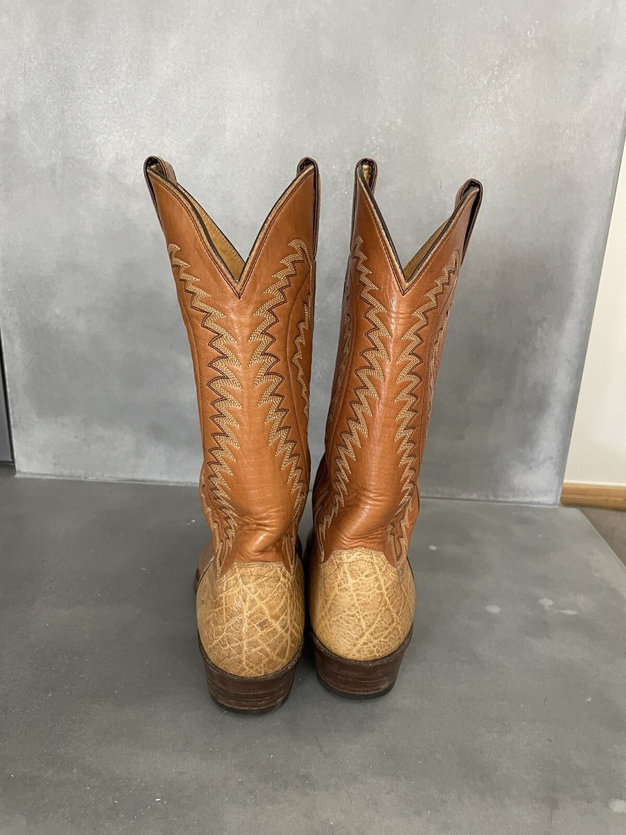 Justin 9099 Men’s Vintage Brown Western Cowboy Engineer Trail Boss Boots SZ 9D JUSTIN 9099 MENS VINTAGE BROWN WESTERN COWBOY ENGINEER TRAIL  main image 4